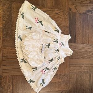 Stella McCartney Kids White Dress with Cherry Print